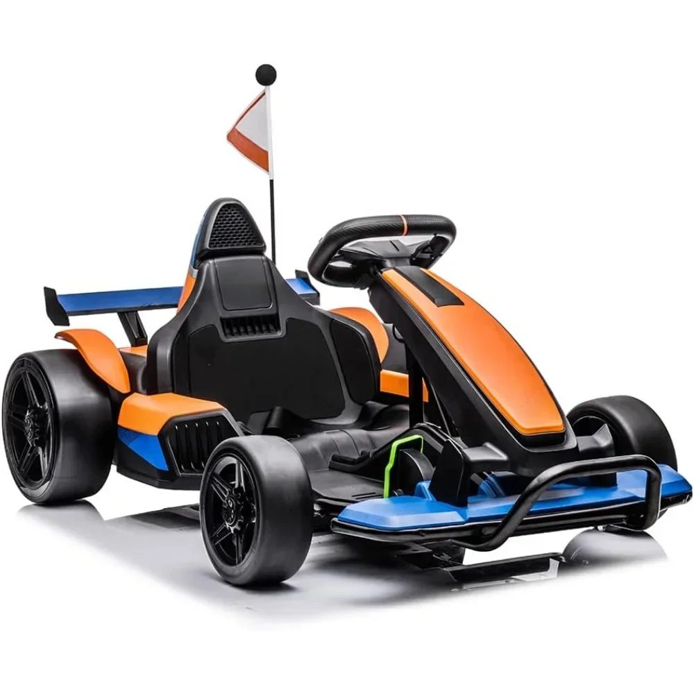 Electric Go Kart with 2 Speeed 24V Powered 4 Wheels ,Truck Bluetooth/FM, Loading Capacity 132lbs & 8MPH Max Speed