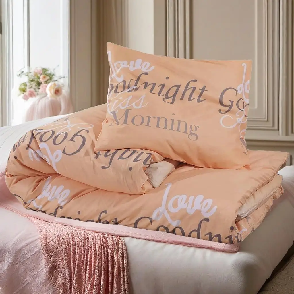 Pink Cotton Duvet Cover Set 140x200 cm - Soft & Stylish Bedding for Cozy Bedrooms