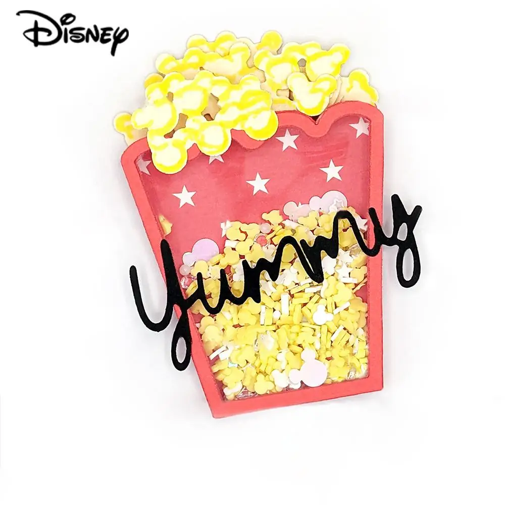 Pyszny Popcorn Metalowe matryce do wycinania Szablony Disney Diecut do DIY Scrapbooking Dekoracyjne wytłaczanie Papierowe kartki do rękodzieła