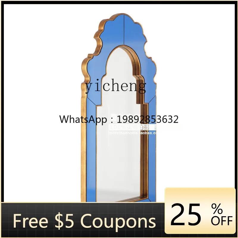 

American creative mirror European bathroom mirror living room entrance decorative full-length mirror