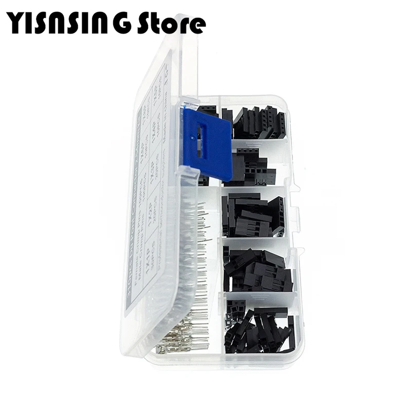 310 Pcs/set 2.54mm male female Dupont Wire Line Cable 1/2/3/4/5/6/8 Pin Header Housing Electronic DIY Kit