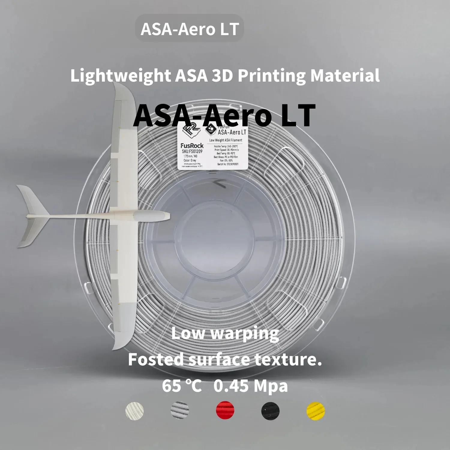 

ASA-Aero LT Нить для 3D-принтера Востребованная технология пенящегося Нить плотность ASA Нить плотность 1,75 мм 3D-нить LW-ASA LT