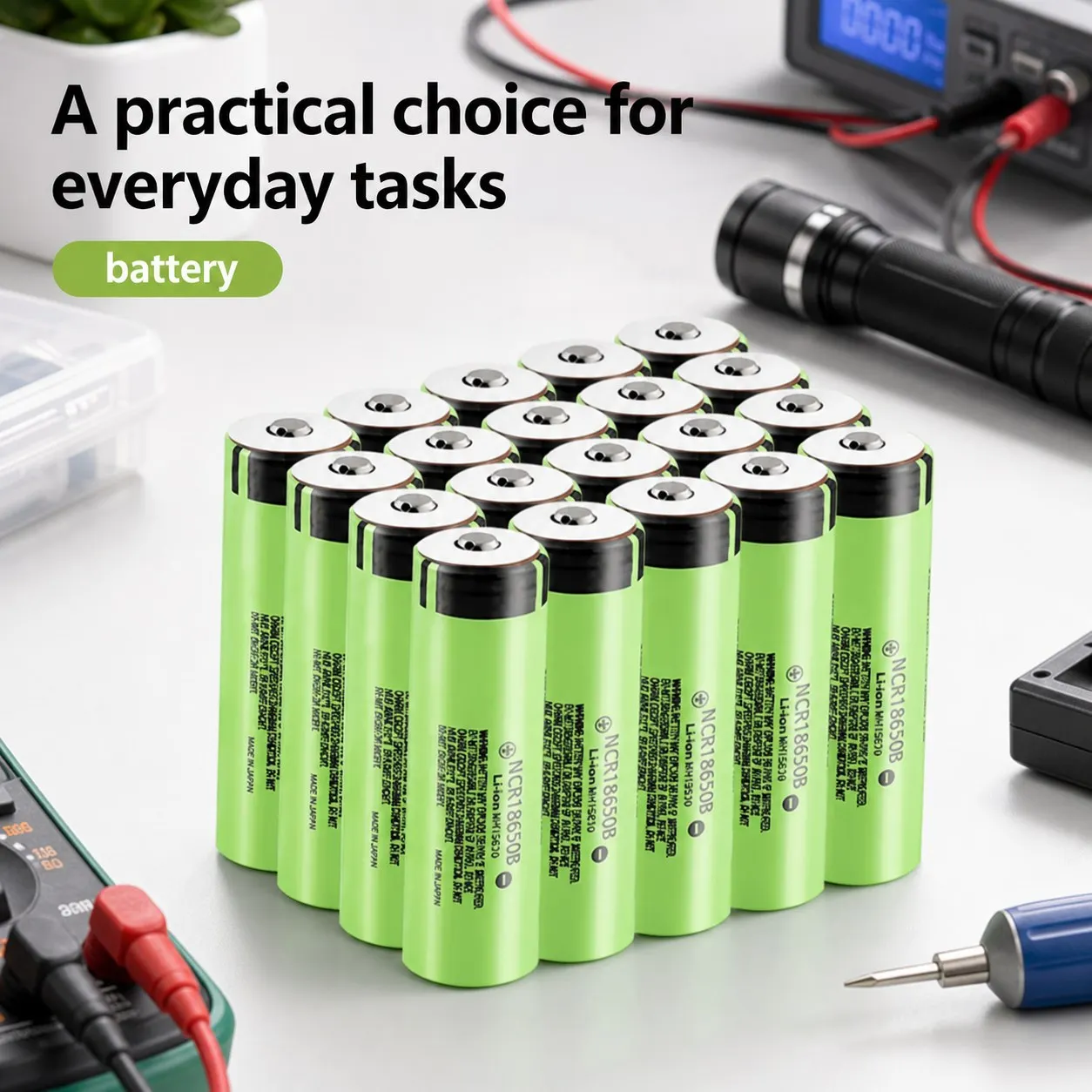 NCR18650B 3.7V 3400mAh 18650 Li-Ion Rechargeable Cell Battery for Pack Flashlight Toy Repair Quantity Fit Check Before Ordering