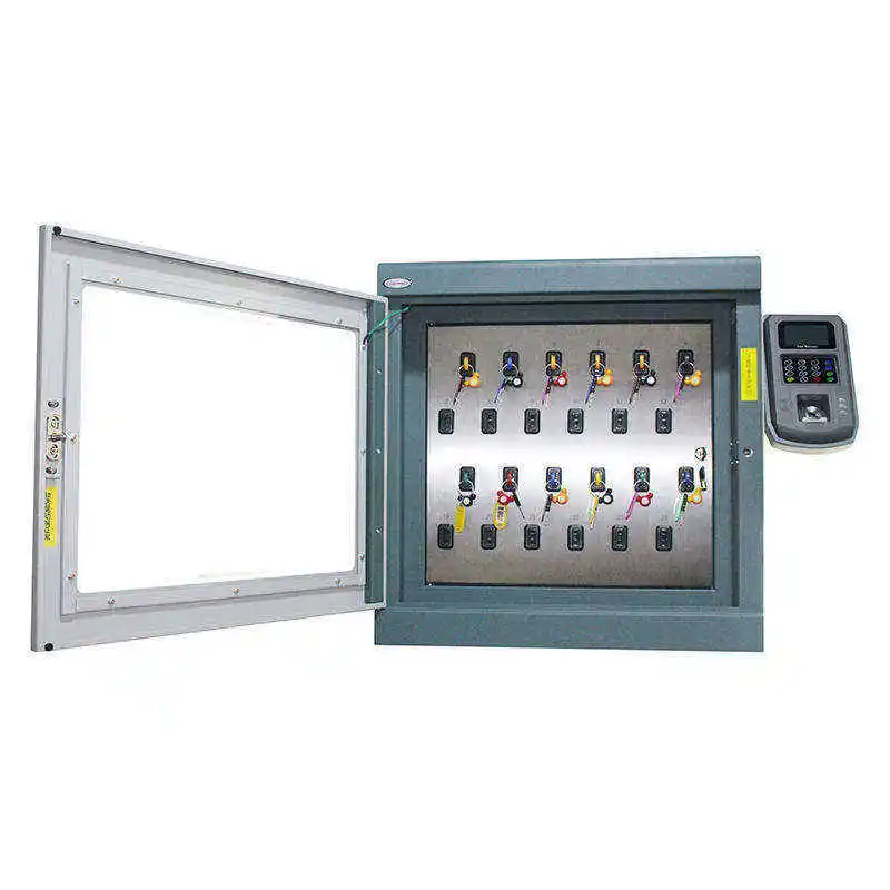 قفل خزانة صندوق المفاتيح المعدنية الإلكترونية مع ميزات أمنية للمفاتيح الفارغة