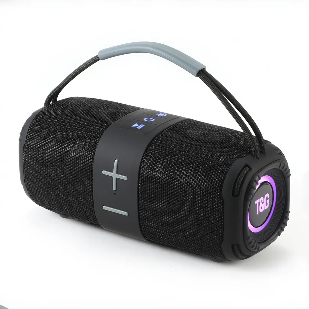 Imagem -04 - Alto-falante Bluetooth Portátil com Luz Led Tws Outdoor Gift Subwoofer sem Fio Portátil Suporte tf Aux fm e u Disk Tg668