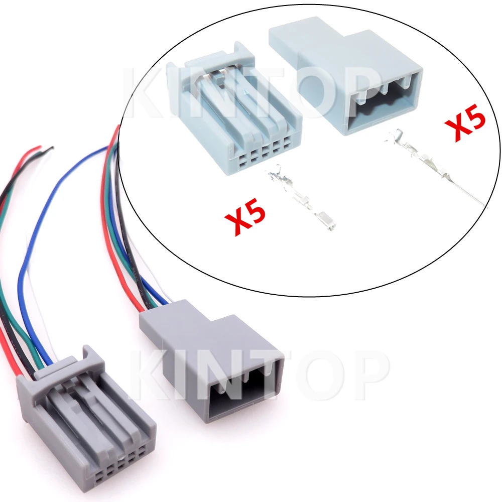 1 Set 5 Pins AC Assembly Auto Burglar Alarm Connector For Honda VW MX34005SF1 Car Refit Window Device Low Current Wire Socket