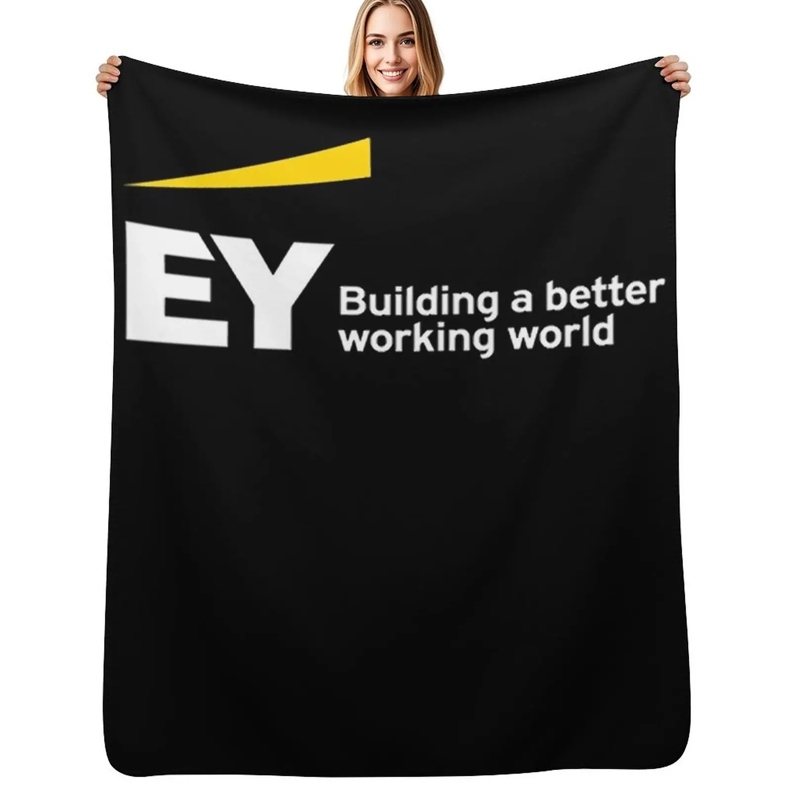 

EY building a better working world Classic Throw Blanket Soft Sherpa Fleece Warm Blanket for Winter