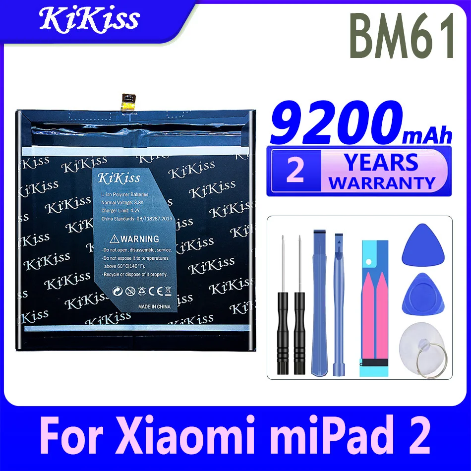 

KiKiss BM61 Replacement Battery For Xiaomi Mi Pad1 2 MiPad 1 2 MiPad2 BM 61 Rechargeable Batteries 9200mAh