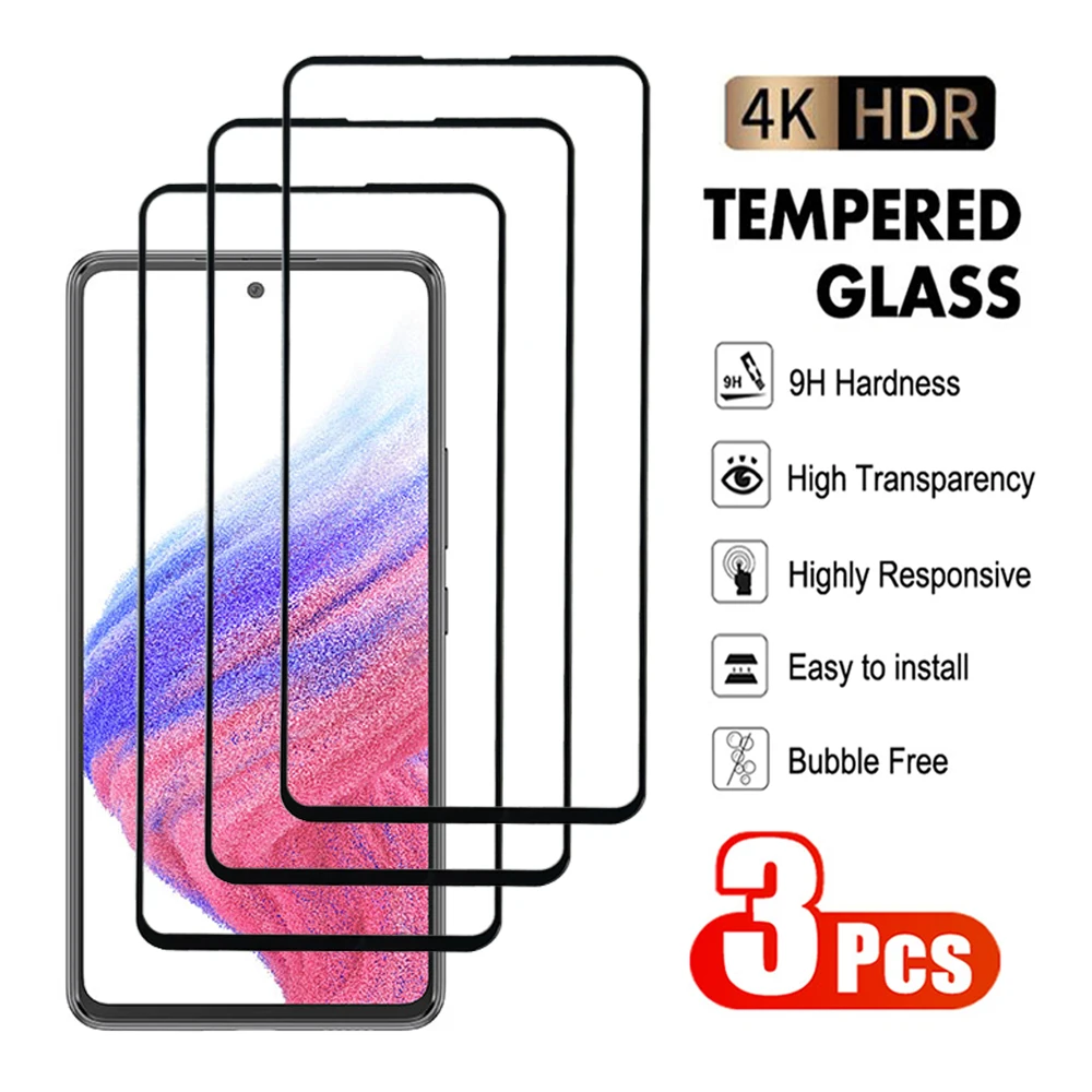 3Pcs For Samsung Galaxy A41 A42 A71 A72 A73 A51 A52 A53 A54 A55 Tempered Scren Protector Samsung S10E Note 10 Lite glass Film 9H