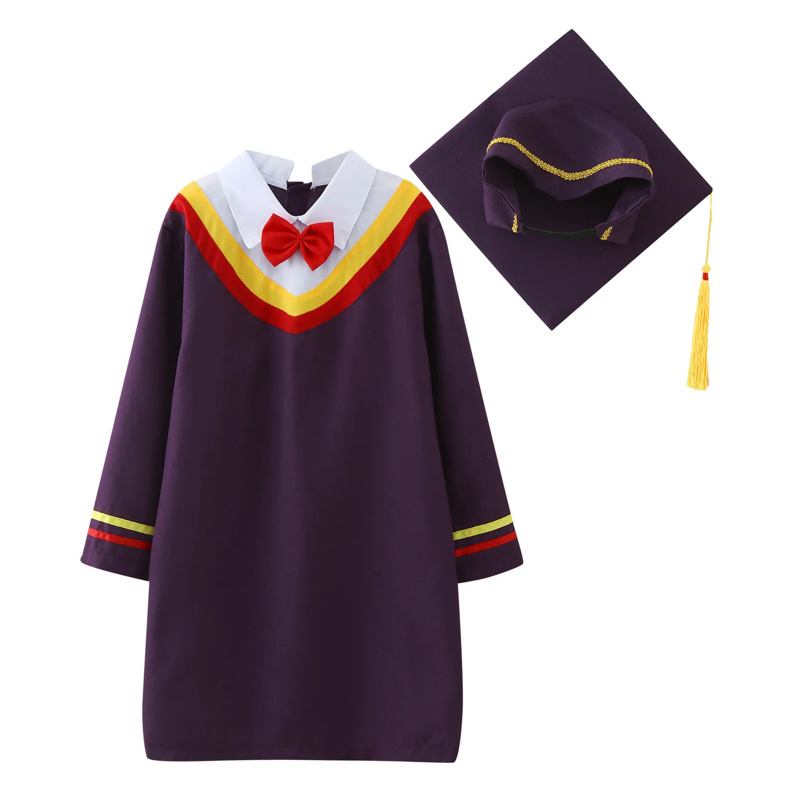 Kids Graduation Cap Gown Kindergarten Children Toddler Graduation Clothing Suit Primary Graduation Cap Gown Ceremony Outfit