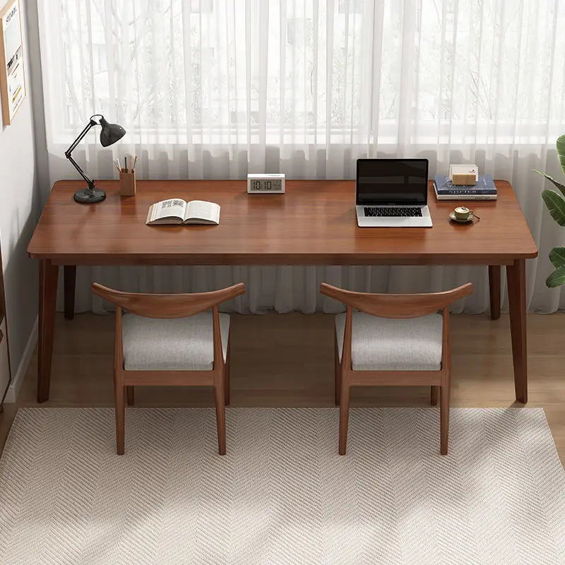

Double desk Long table Household Computer Solid wood table Simple window Office desk Study table