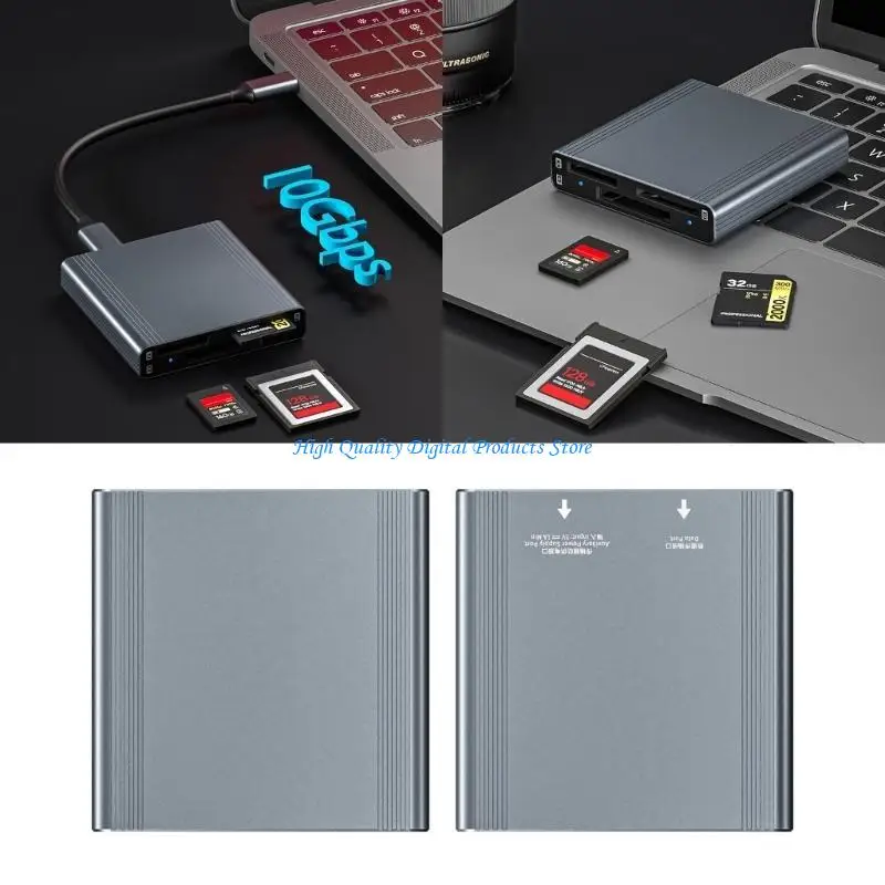 

U2JE CFexpress Type B Type A SD4.0 Card Reader USB 3.1 10Gbps Reader Aluminum