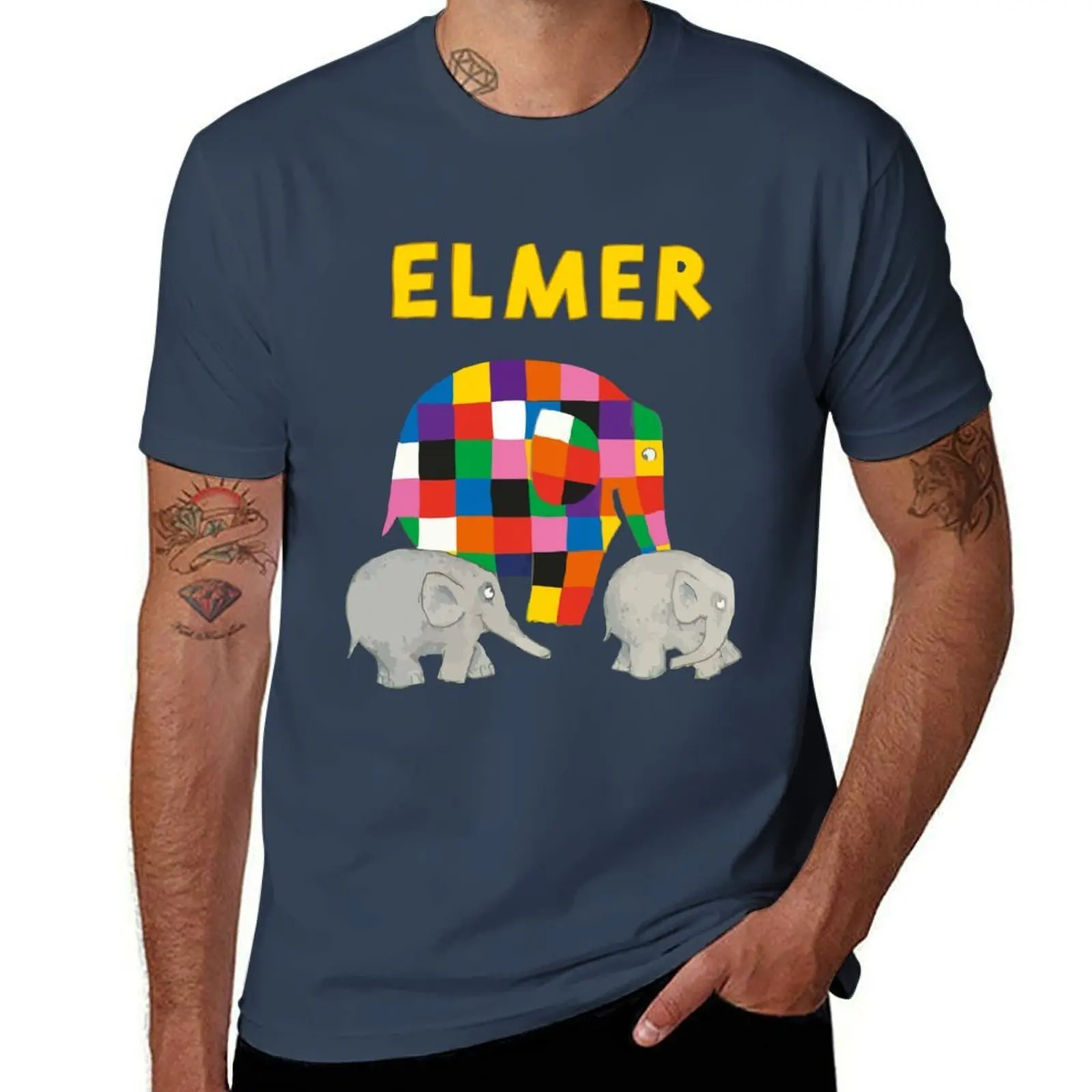 

the and Elmer Elephants T-Shirt Minimal Art Print T-Shirt