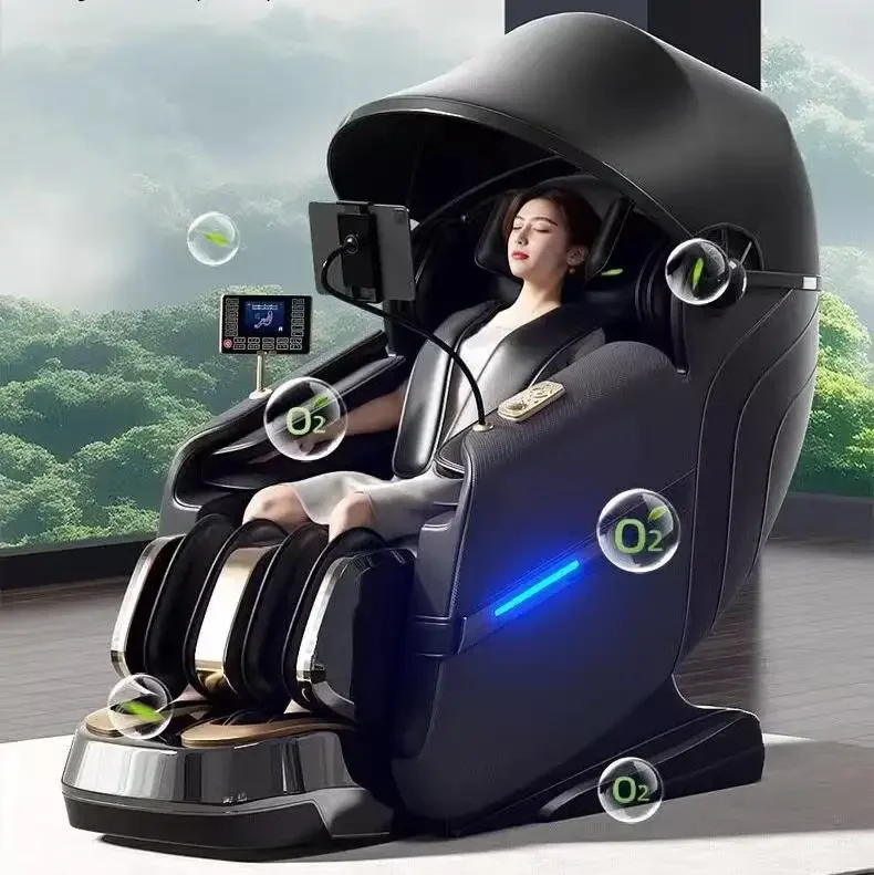 Luxury 3D Massage Chair with Thai Stretching, Calf Roller Massage, Air Ion Purification & One-Touch Elderly Mode