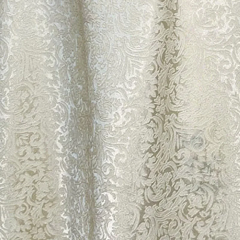 Brocart jacquard damassé beige prédécoupé, textile tissé à motif texturé subtil pour robe manteau veste rembourrage projet de couture bricolage