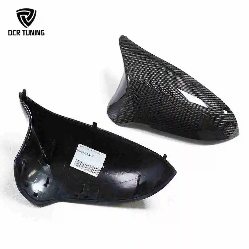 LHD Horn Carbon Fiber Side Mirror Cover Replacement for BMW F87 M2C F80 M3 F82 F83 M4 2014-ON Support Mixed Batch