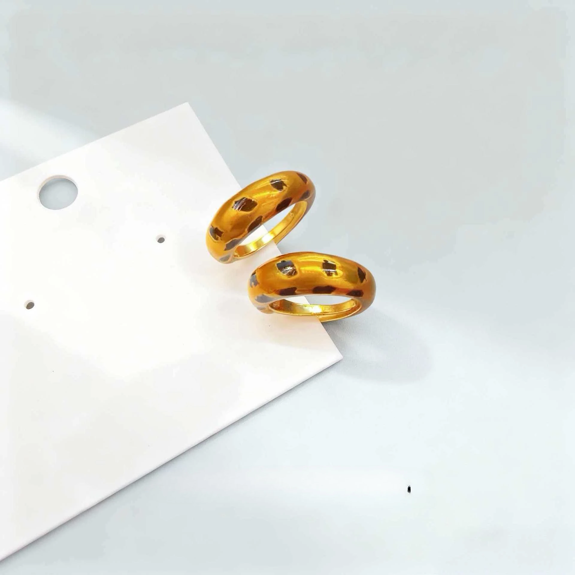 Fashion 18 K Gold Color Leopard Print Ring for Women Valentine's Day Wedding Birthday Open Ring Not Fade Jewelry Gifts