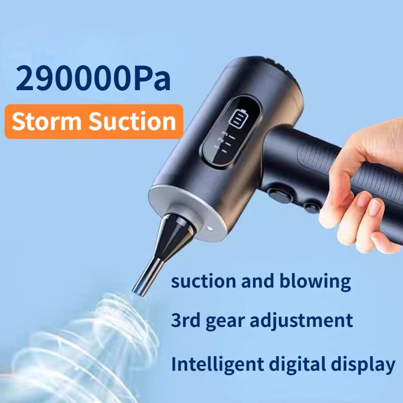 290000Pa Wireless Car Vacuum Cleaner Air Blower Mini 3 in 1 Handheld Vacuum Pump Cordless Robot for Car Home Dust Blowing Gun