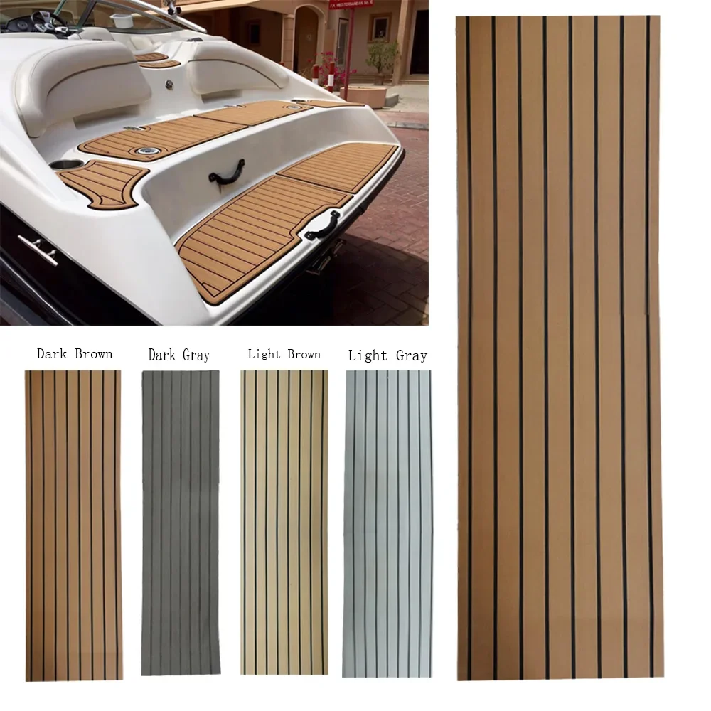 240*45*0.6cm EVA Yacht Inflatable Boat Decking Self-Adhesive Anti Skid Pad Teak Sheet Car Marine Boat Flooring Non-slip Mat