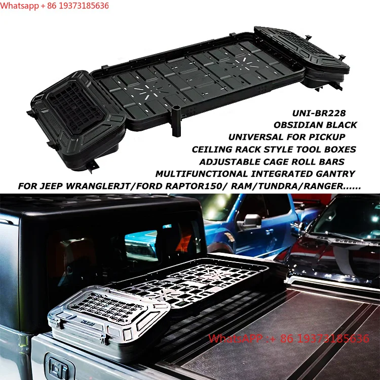 For Adjustable Truck Bed Rack Multifunctional Integrated Gantry for Hilux Navara Gladiator F150 JEEP JT FORD RAM Tundra Ranger