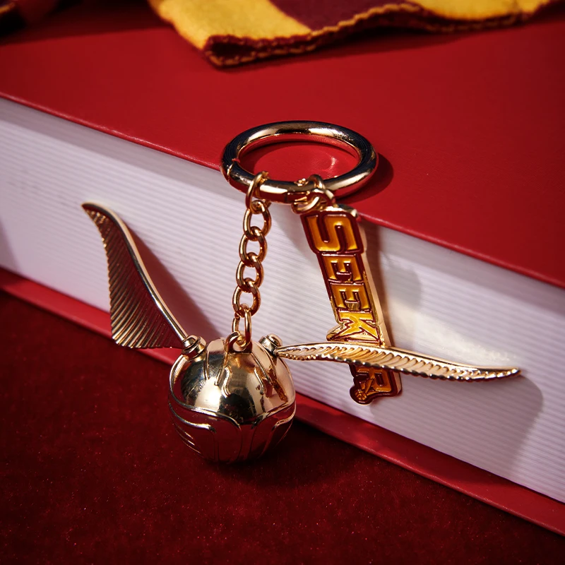 MINISO Harry Potter Golden Snitch Pendant Kawaii Hedwig Bag Keychain Exquisite Fashion Child Student Decorate Birthday Gift