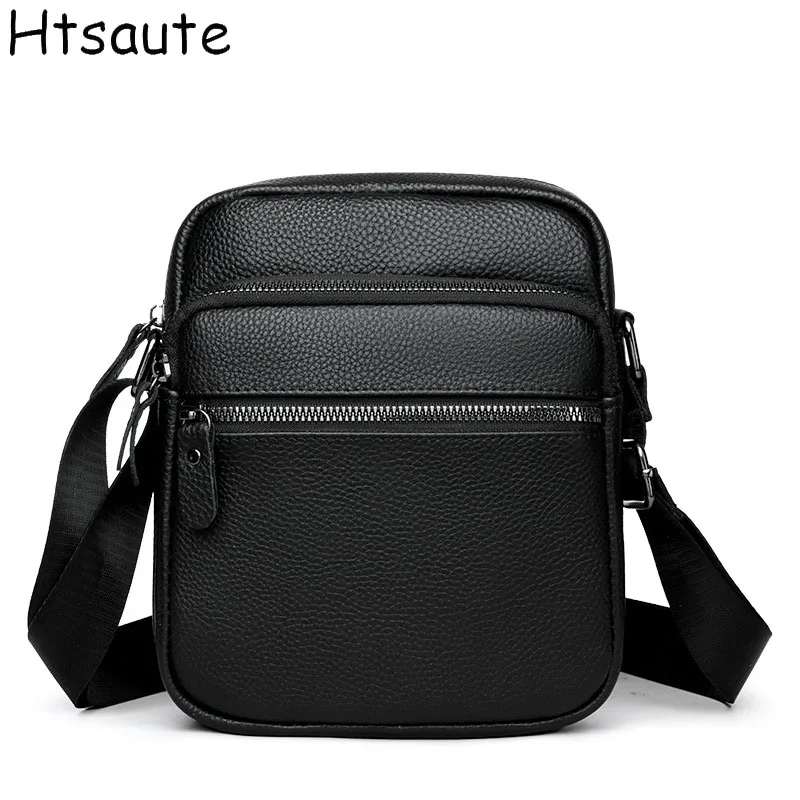 

PU Leather Men's Shoulder Bags Waterproof Business Leisure Crossbody Handbag with Multi-Layer Portable Male's Bag hombre