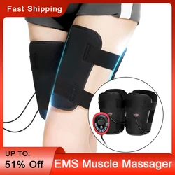 Massaggiatore elettrico per gambe Stimolatore muscolare Massaggio anticellulite alla coscia Allenatore per cintura dimagrante EMS Macchina per il fitness per bodybuilding