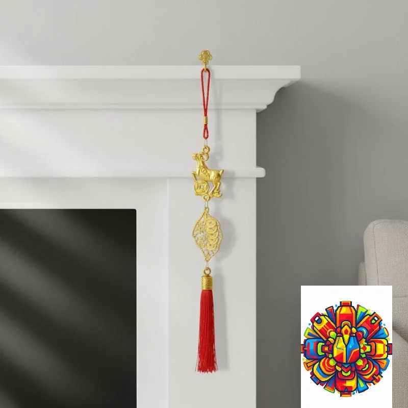 2027 Chinese Lunar New Year Goat Hanging Ornament Red Tassel Lucky Decor for Spring Festival Home Party Decoration