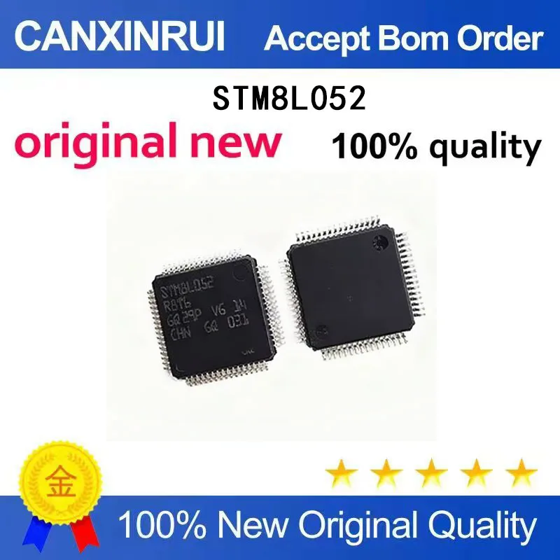(5-100 Pieces) Brand new original STM8L052R8T6TR STM8L052 QFP64 8-bit microcontroller chip IC
