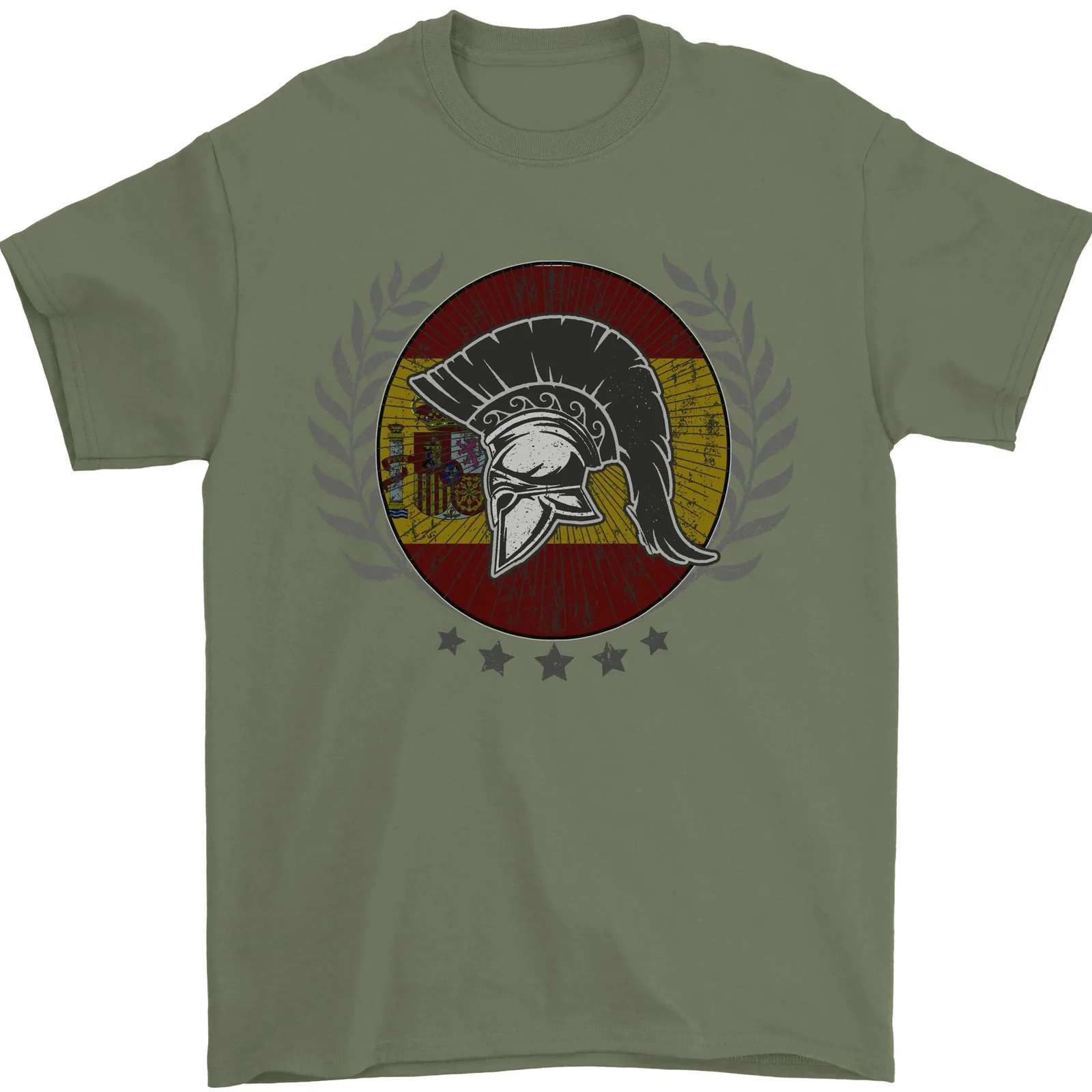 

Spanish Flag Gym Bodybuilding Training Spain Spartan T-Shirt 100% Cotton O-Neck Short Sleeve Summer Casual Mens T-shirt