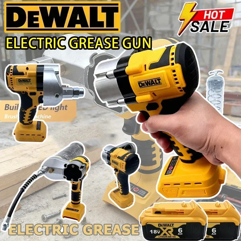 Dewalt Brushless Electric Grease Gun LED Electric Oil Injector Fat Machine Electric Grease Gun Tools For Dewalt 18V Battery