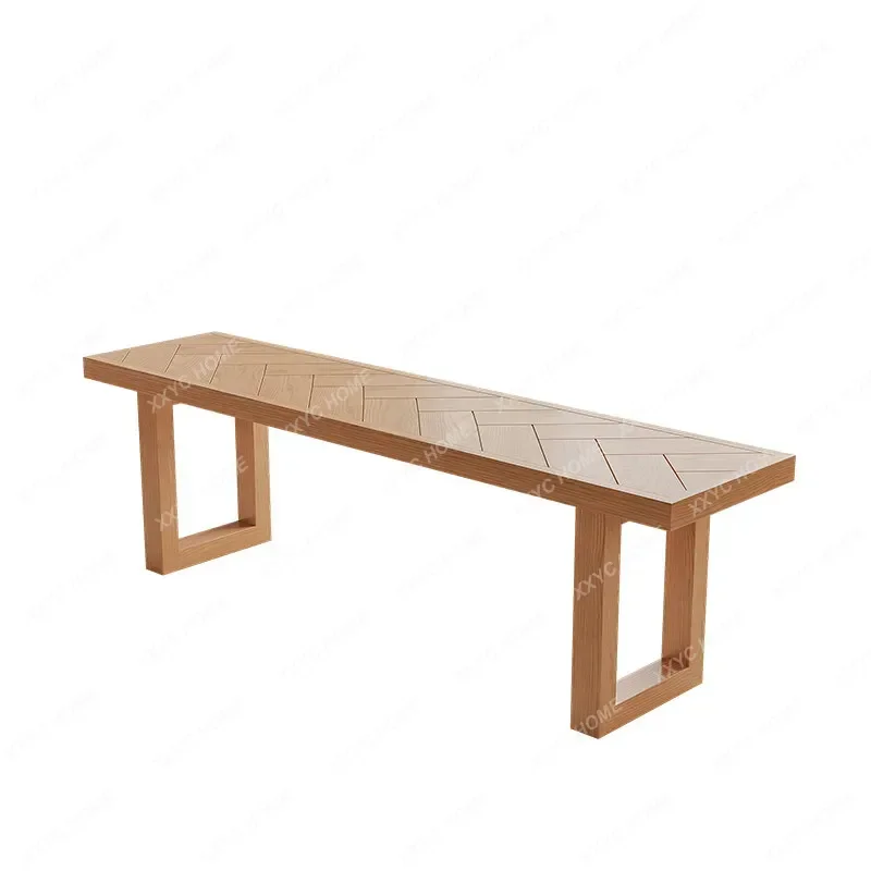 

All solid wood dining table small apartment simple retro tea table parquet dining table