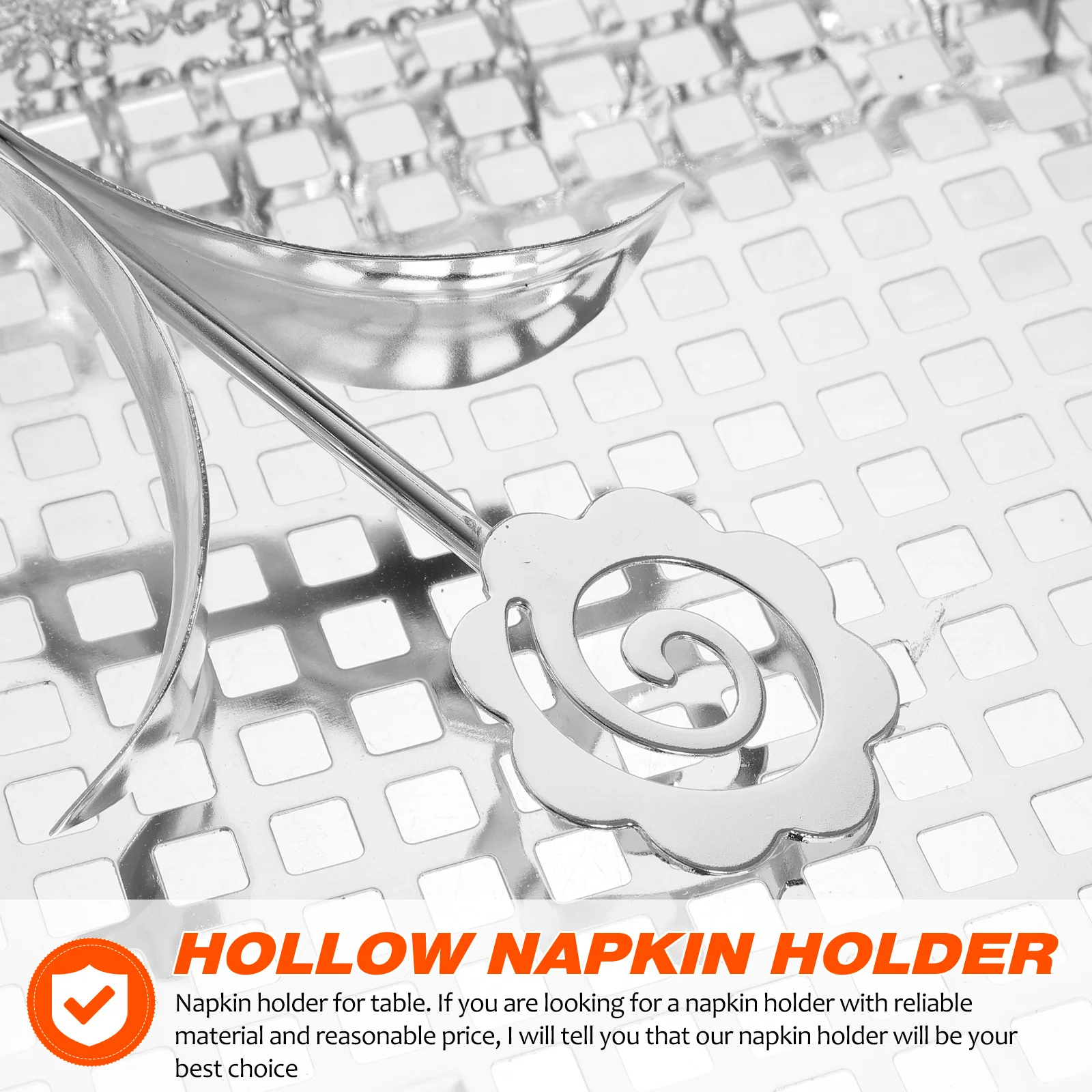 

Iron Napkin Holder Silver Plated Kitchen Wrought Tables Napkins Dispenser Bathroom Guest Bar St Storage Decor