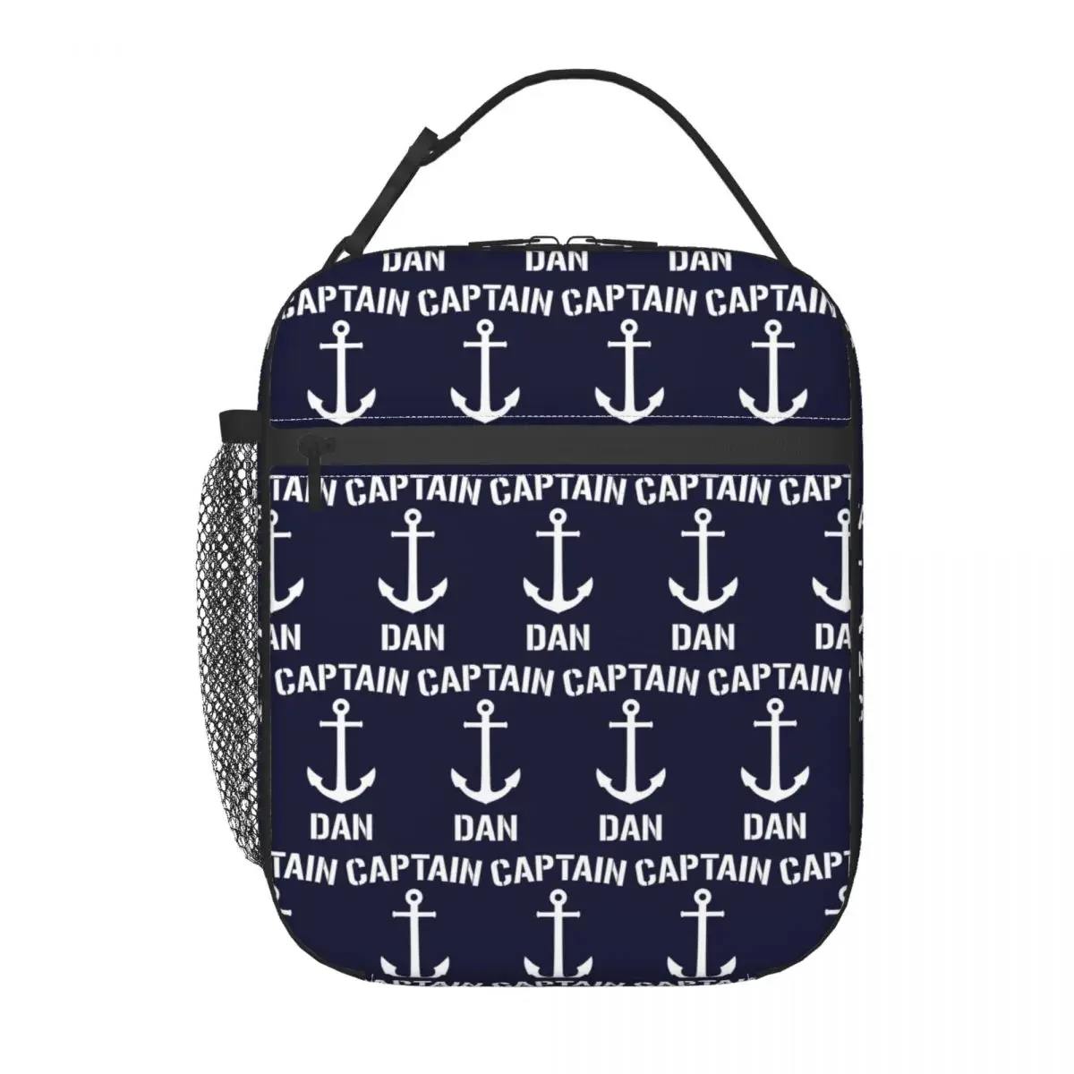 Nautical Captain Anchor Insulated Lunch Bag for Women Kids Portable Food Boxes Thermal Lunch Box Tote