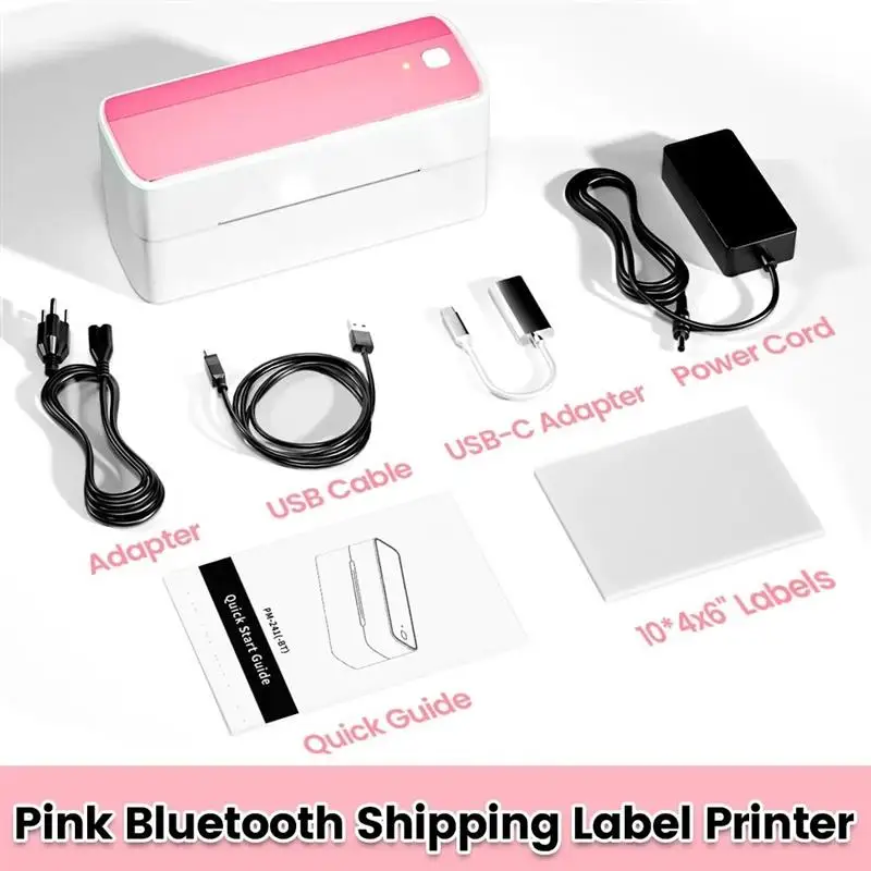 (New) Phomemo 241 Bluetooth Thermal Label Printer Wireless Small Shipping Label Printer 4X6 Compatible with iPhone Android Mac