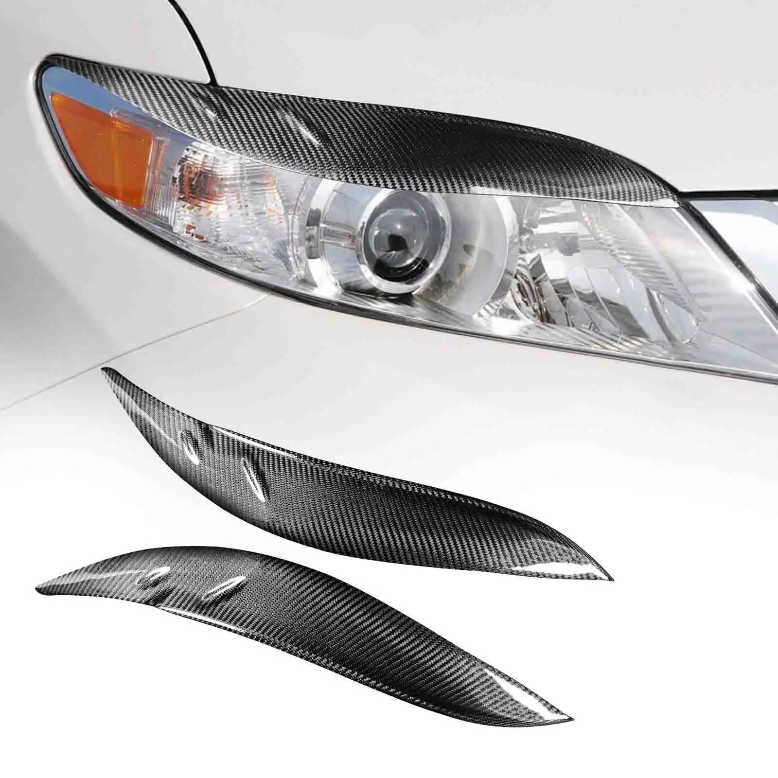 

Carbon Fiber Headlight Eyebrow Eyelid Cover Trim For Toyota Sienna 2011-2020