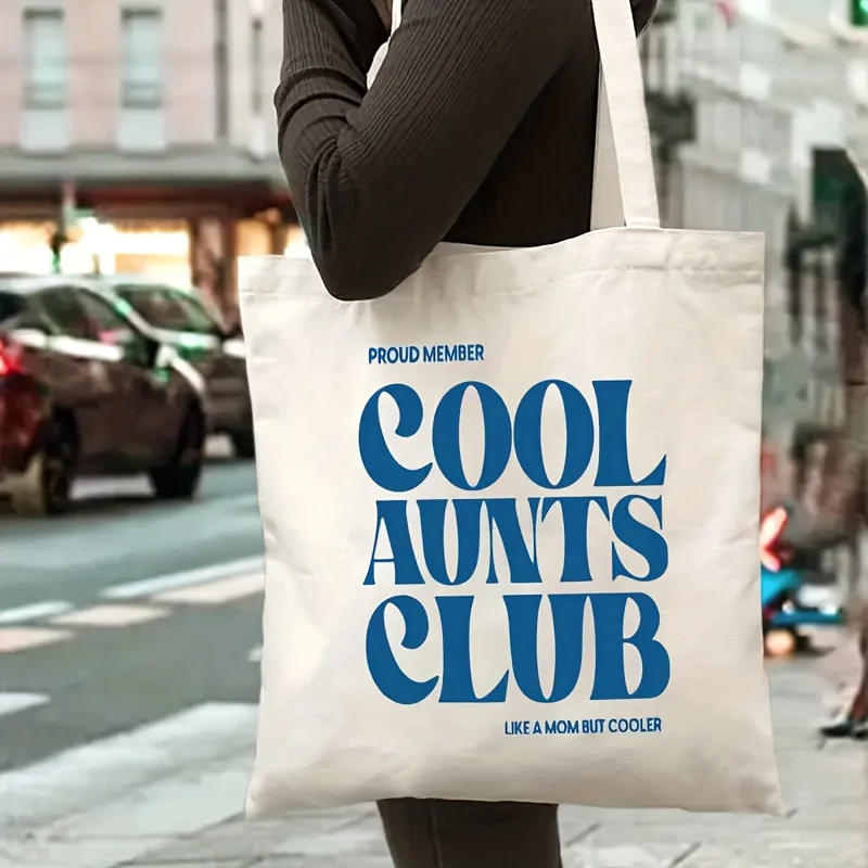 Cool Aunts Club Tote Bag Shoulder Bag for Women Large Capacity Harajuku Shopping Handbag Perfect Lift Shoulder Bag Women view 2