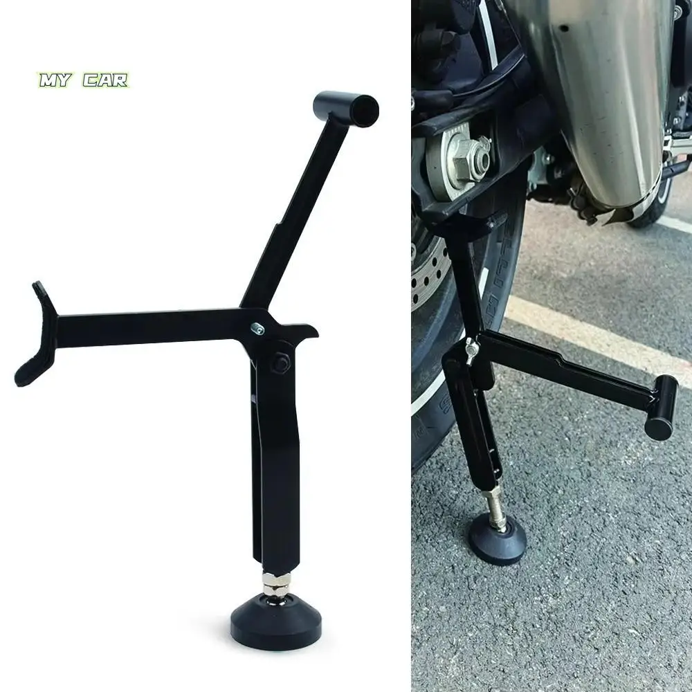 

Labor Saving Motorcycle Lift Stand Foldable Adjustable Swingarm Lift Frame Heavy Duty Universal Motorcycle Wheel Support Stand