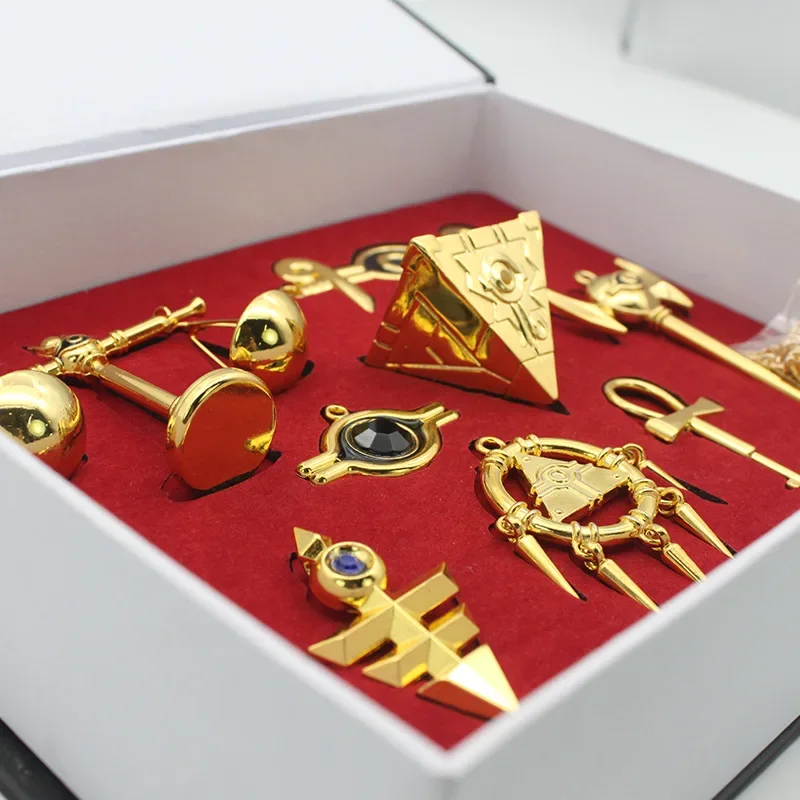 Yugioh Millennium Treasures Necklace Pendant Weapons Collection Set Muto Yugi Golden Cosplay Emperor's Key Yu-Gi-Oh! Gifts