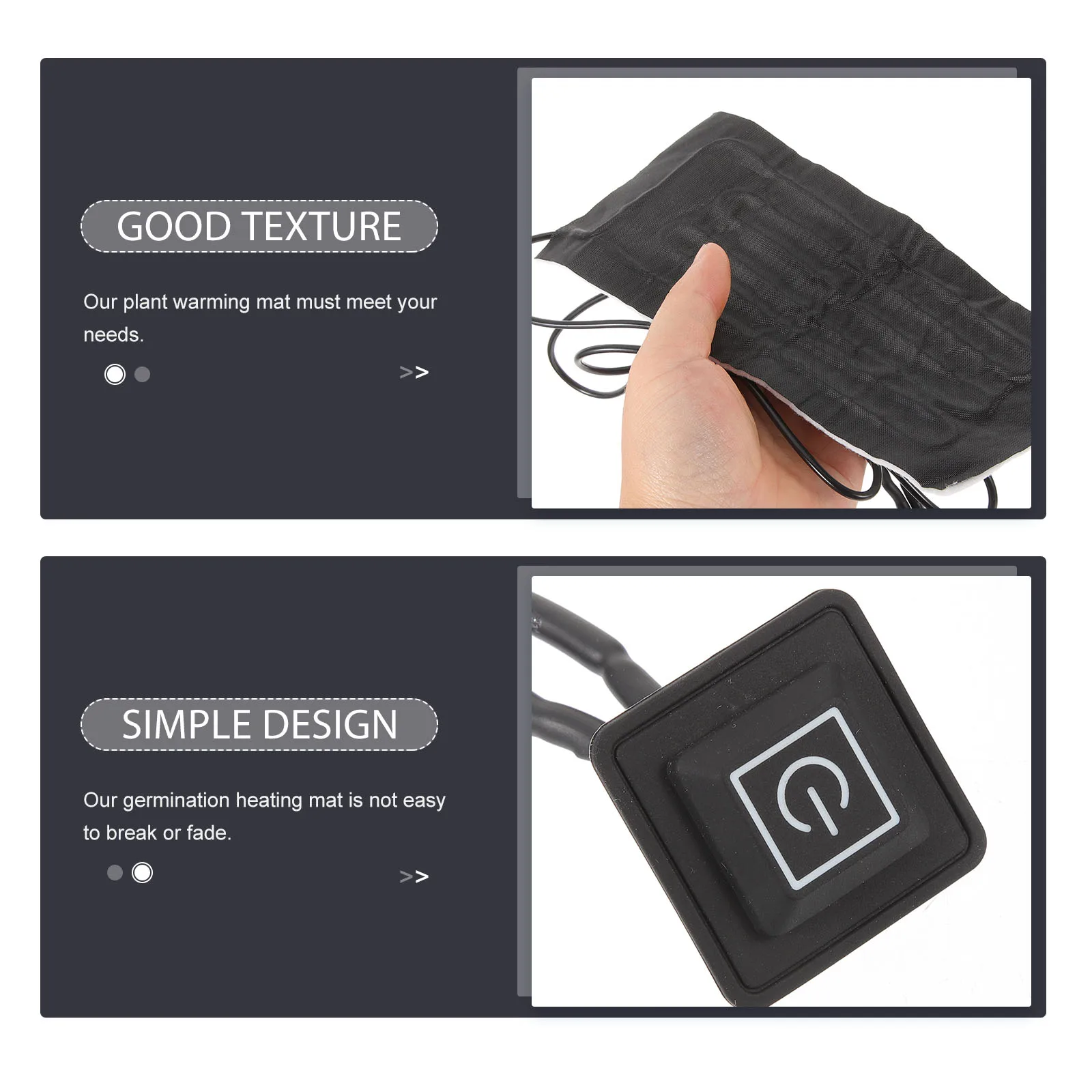 

Germination Heat Mat 10x20cm Plant Heating Nursery Pad Soft Even Heat Distribution Warming Pad for Seed Starting Indoor Plants