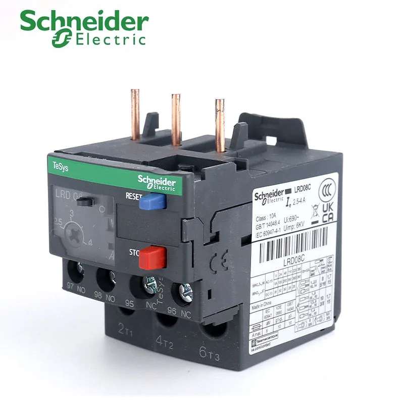 Schneider Electric Relay LRD01/3/5/6/7/8/10/12/14/16/21/22/32C Thermal Overload Relay LAD7B106C