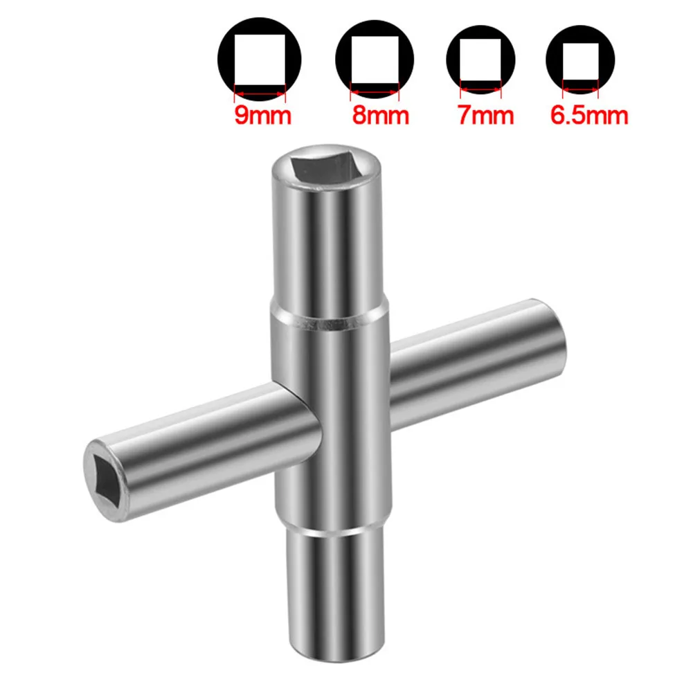 4In1 Universal Faucet Wrench Square Key Plumber Bathroom Wrench For Gas Electric Meter Cabinets Bleed Radiators Hand Tools