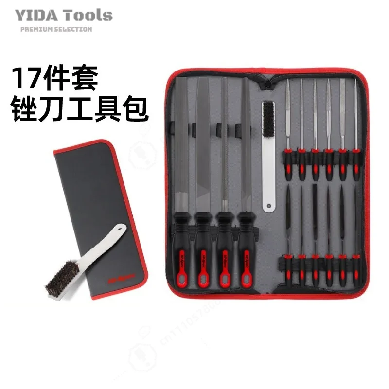 Steel File Set Metal Woodworking Diamond Grinding Tool Flat Round Assorted Files for Fitter Scrappy Knife DIY Repair Kit