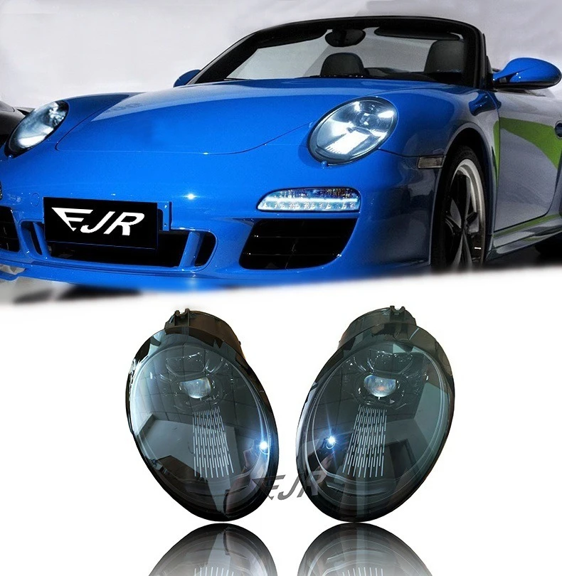 Headlight Assembly FOR Porsche 911 , 997.1 LED Lens Headlights, Matrix Daytime Running Lights for 997.1 Upgrade