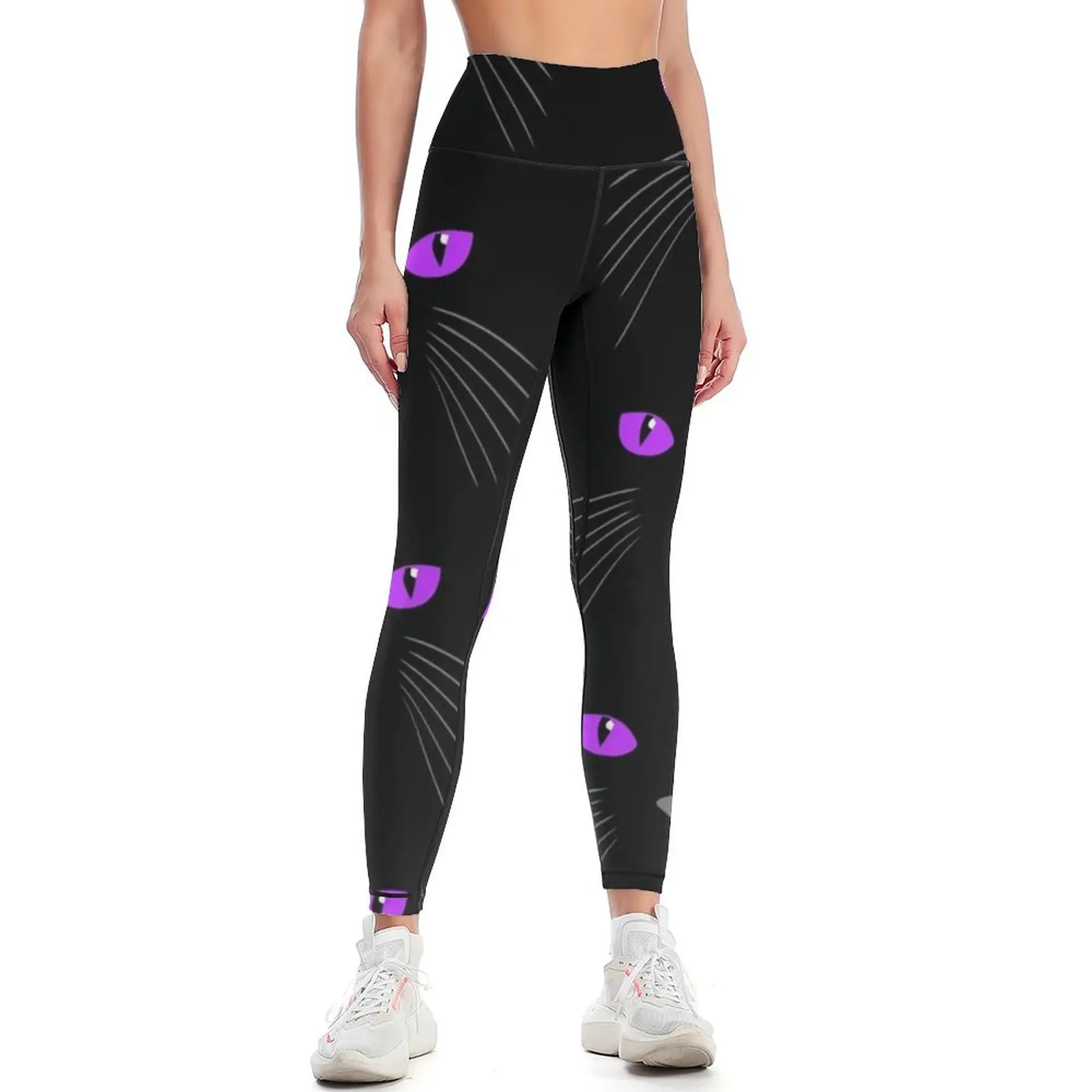 

Cat face-Black cat Leggings trousers legging push up exercise clothing for Golf wear Womens Leggings