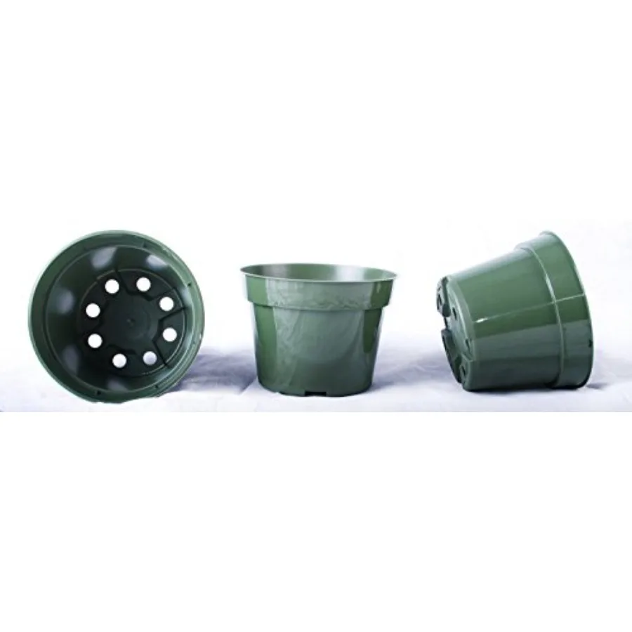 

30 New 4 Inch Plastic Nursery Pots Azalea Style Pots are 4 Inch Round at The Top and 2.8 Inch Deep. Color: Green