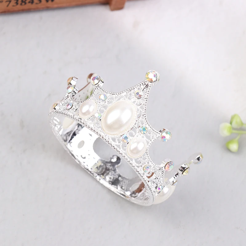 Tiny Metallic Crown Accessories for Cotton Dolls; Retro Headpiece Miniature Toys for Baby Doll Dress-Up.