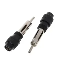 2pcs Plastic Handle Diy Aerial Adapter Socket Male Car Auto Radio Steoro Aerial Antenna Plug Repair Adapter Connector