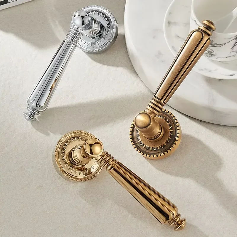 Hot Sale Brass Hotel Door System Antique Chrome Gold Locks and Handles for Wooden Doors