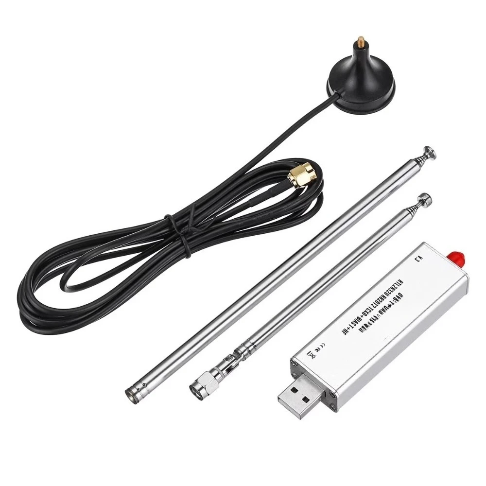USB Software Defined Radio Receiver, RTL2832U + R820T2 Tuner, 1PPM TCXO SMA SDR Radio Module